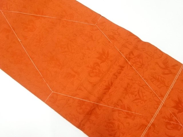 JAPANESE KIMONO / UNUSED NAGOYA OBI / WOVEN FLOWER & BIRD 